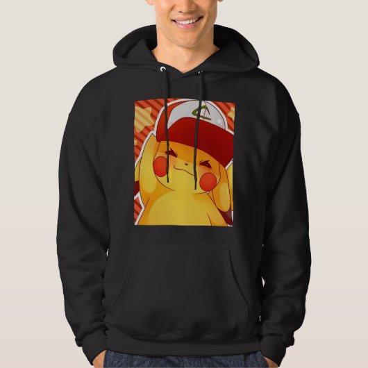Pikachu-Trainerkappe Hoodie (Vorderseite)