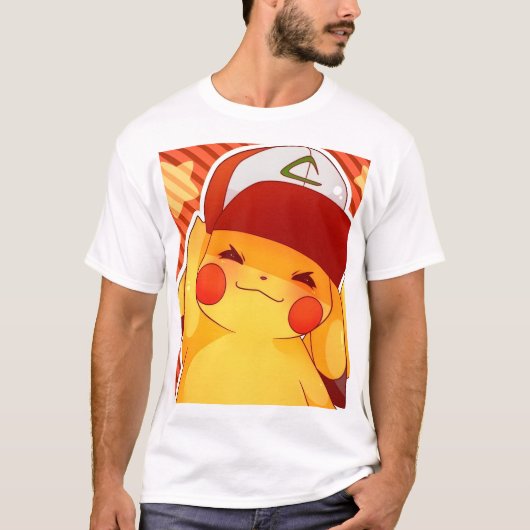 Pikachu-Trainerkappe T-Shirt (Vorderseite)