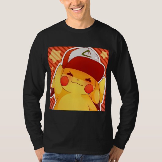 Pikachu-Trainerkappe T-Shirt (Vorderseite)