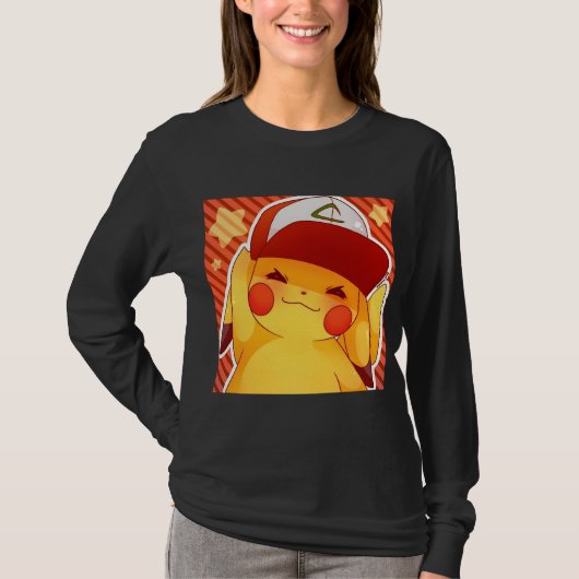 Pikachu-Trainerkappe T-Shirt (Vorderseite)