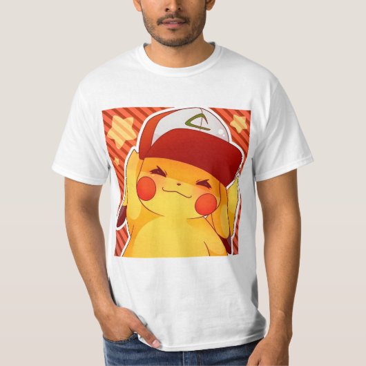 Pikachu-Trainerkappe T-Shirt (Vorderseite)