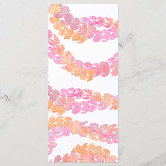 Pikake Wedding Menükarte (Rückseite)