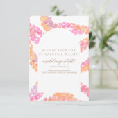 Pikake Wedding RSVP Karte (Stehend Vorderseite)