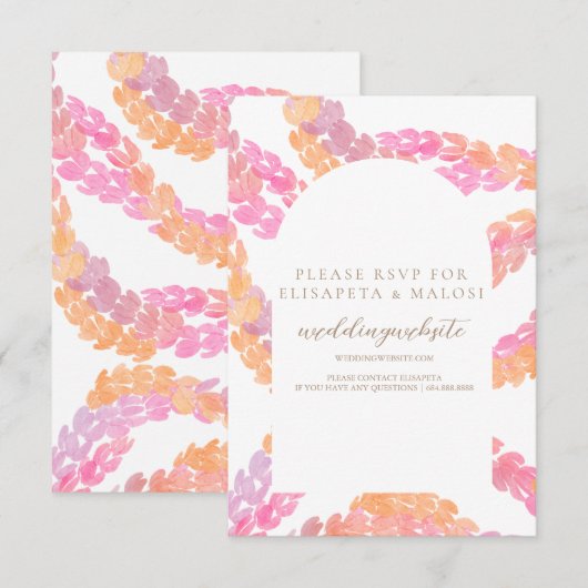 Pikake Wedding RSVP Karte (Vorne/Hinten)