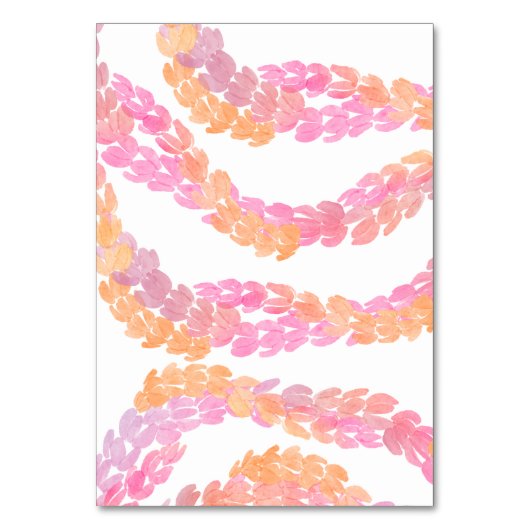 Pikake Wedding Tischnummer (Rückseite)