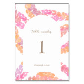 Pikake Wedding Tischnummer (Vorderseite)