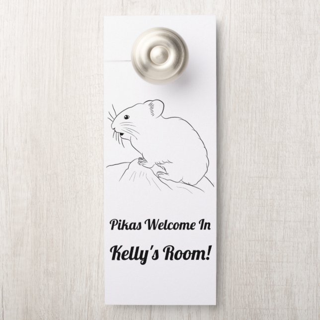 Pikas Herzlich Willkommen im neuen NAMENSZIMMER! Türanhänger (Auf Knauf)