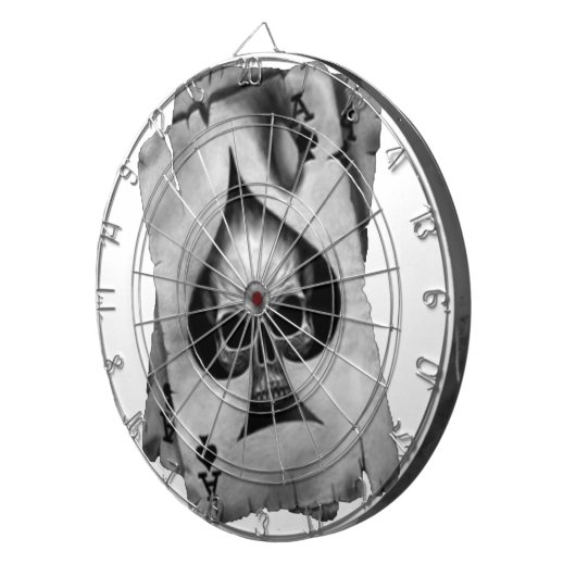 Pikass-Schädel Dartscheibe (Vorderseite rechts)