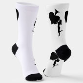 Pikdame mit schwarzem Ass haltend Thunder_Cove Socken (Gewinkelt)