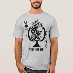 Pikdame-Spielkartensymbol mit Eleganz T-Shirt