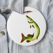 Pike Angelgeschenk Button (Beispiel)