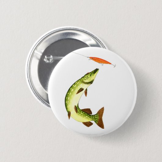 Pike Angeln Button (Vorne & Hinten)