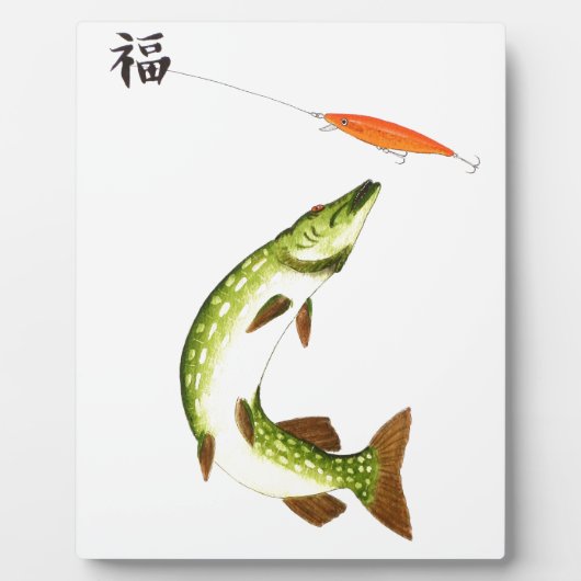 Pike Angeln Fotoplatte (Vorderseite)