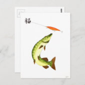 Pike Angeln Postkarte (Vorne/Hinten)