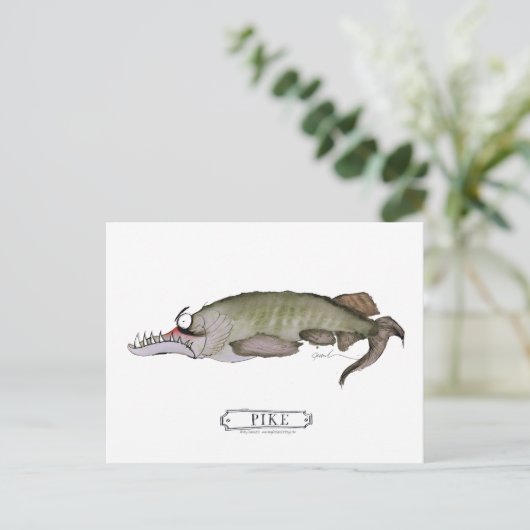 Pike Fisch, tony fernandes Postkarte (Stehend Vorderseite)