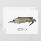 Pike Fisch, tony fernandes Postkarte (Vorne/Hinten)