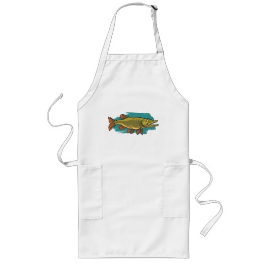 Pike Fish Lange Schürze (Vorne)