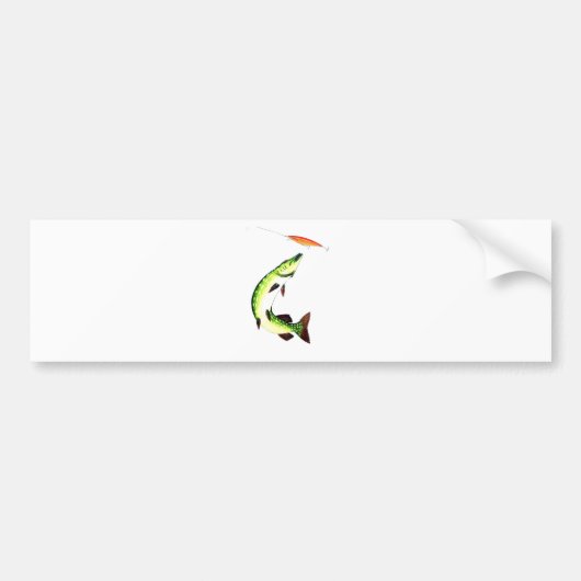 Pike fishing and fly fishing autoaufkleber (Vorne)