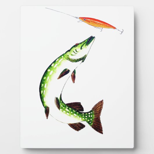 Pike fishing and fly fishing fotoplatte (Vorderseite)