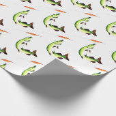 Pike fishing and fly fishing geschenkpapier (Ecke)