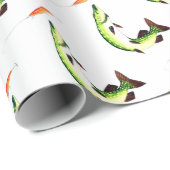 Pike fishing and fly fishing geschenkpapier (Rolleneckpunkt)