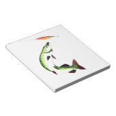 Pike fishing and fly fishing notizblock (angewinkelt)