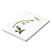 Pike fishing and fly fishing notizblock (Rotiert)