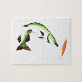 Pike fishing and fly fishing puzzle (Horizontal)