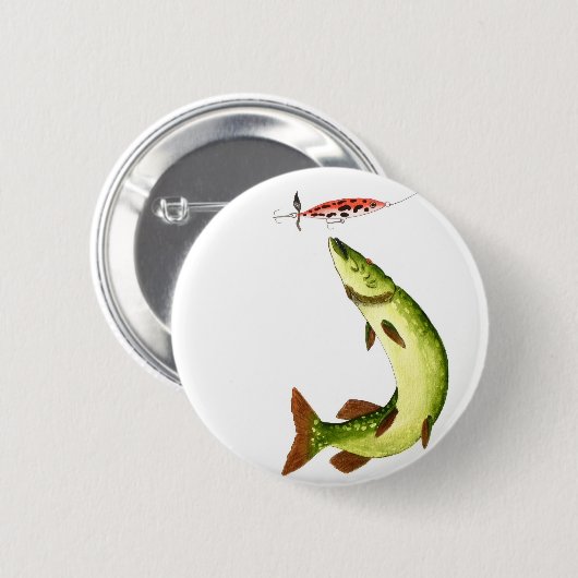 Pike Fishing Button (Vorne & Hinten)