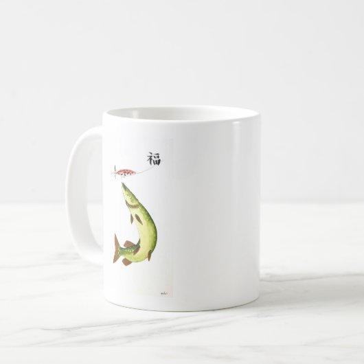 Pike Fishing Kaffeetasse (Vorderseite Links)