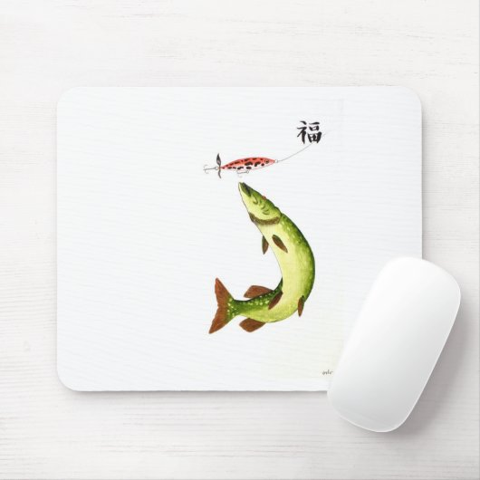 Pike Fishing Mousepad (Mit Mouse)