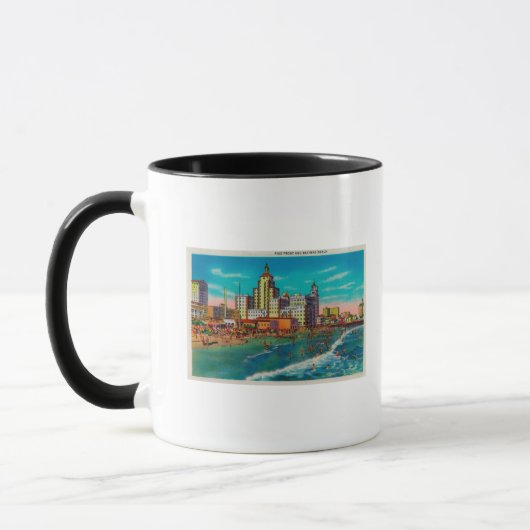 Pike Front und Badestrand, Long Beach Tasse (Links)
