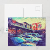 Pike Marker Center Seattle Washington Postkarte (Vorne/Hinten)