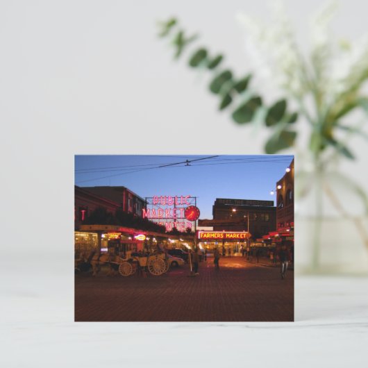 Pike-Markt Seattle, USA Postkarte (Stehend Vorderseite)