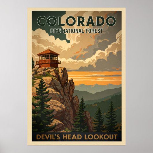 Pike National Forest - Devil's Head Outlook V01 Poster (Vorne)