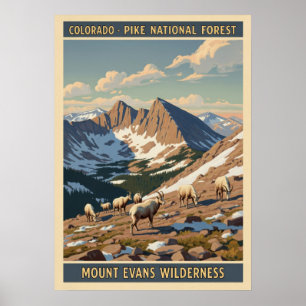 Pike National Forest - Mount Evans Wilderness V01 Poster