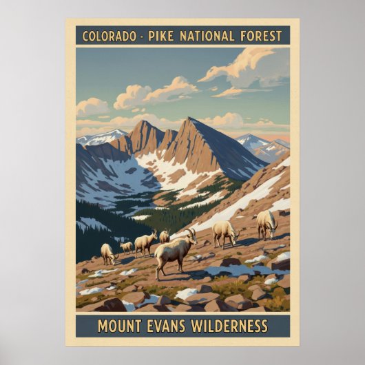 Pike National Forest - Mount Evans Wilderness V01 Poster (Vorne)