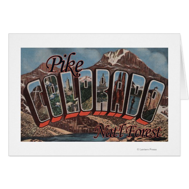 Pike Nat'l Forest, Colorado - Große Buchstabenszen (Vorderseite (Horizontal))