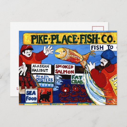 Pike Place Fish Co. Postkarte (Vorne/Hinten)