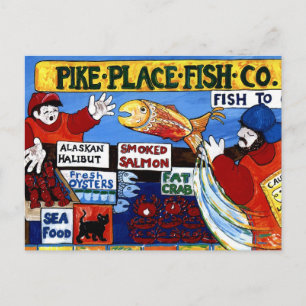 Pike Place Fish Co. Postkarte