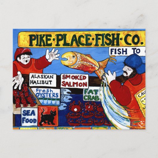 Pike Place Fish Co. Postkarte (Vorderseite)