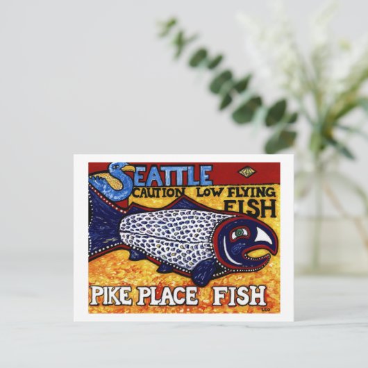 Pike Place Fish Postkarte (Stehend Vorderseite)