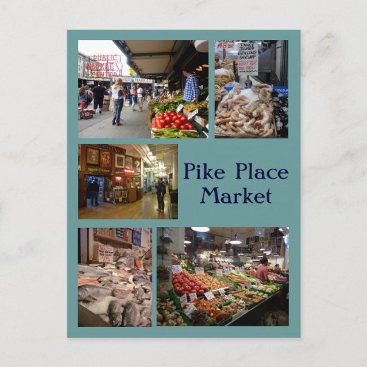 Pike Place Klebemasse Postkarte (Vorderseite)