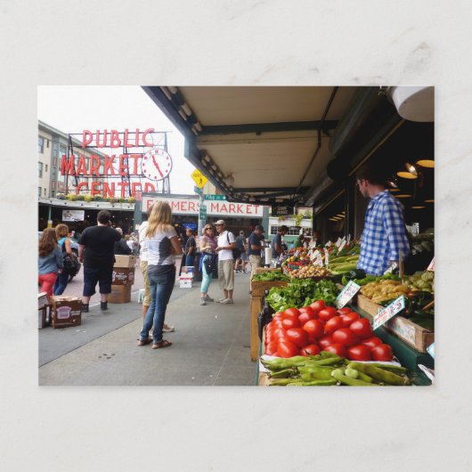 Pike Place Market 1 Postkarte (Vorderseite)