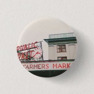 Pike Place Market Compact Mirror Button