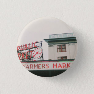 Pike Place Market Compact Mirror Button