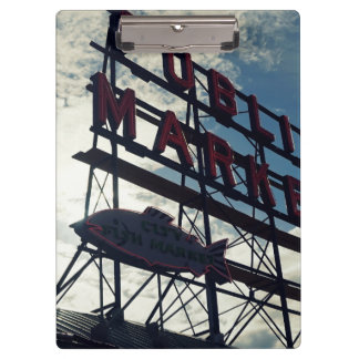 Pike Place Market in Seattle Klemmbrett