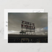 Pike Place Market in Seattle Postkarte (Vorne/Hinten)