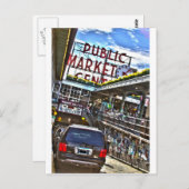 Pike Place Market Postkarte (Vorne/Hinten)
