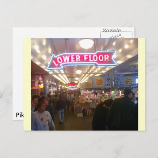 Pike Place Market Postkarte (Vorne/Hinten)